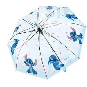 Disney Stitch Kids' Transparent Stick Rain Umbrella